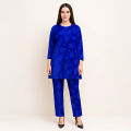 F Fashion Velvet self Print 2 Piece Suit. 