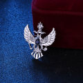 Russian double-headed eagle badge domineering animal crown eagle brooch men's suit jacket pin alisell foreign trade chest. 