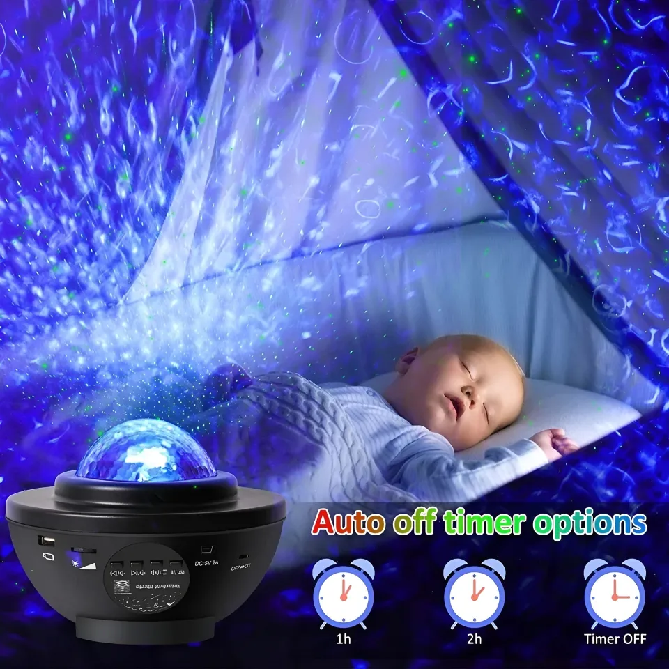 Galaxy Star Light Projector Lamp Bluetooth Sound Activated