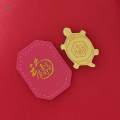 Feng Shui Tortoise Turtle Statue Attract Wealth with Leather Case Furnishing Ornaments Handmade Carving Protection Collectible Turtle Amulet. 
