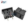 AC-02A 2 PIN US Plug Panel Mount US Outlet Power Socket Male Power Cord Inlet AC Power Socket Receptacle Connector 15A 125V. 