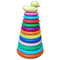 Ring Tower | Colorful Rainbow ring tower stacker - Ring Toy for kids (pure plastic material)12 inches. 