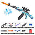A-47 Gel Blaster Manual Reload & Automatic Electric Rechargeable - 2 in 1 Toygun With Goggles With 2 Types Barrel - Size Approx. 108 cm. 