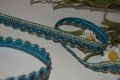 Fancy curve design piping with crystal laces for clothes/for ladies kurtis,trousers and dupattas/3 Gazz. 