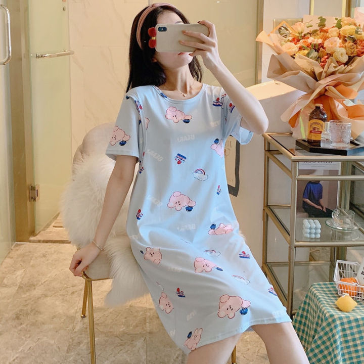 confinement clothes summer thin pajamas dress postpartum lactation 5 months pregnant women postpartum nursing skirts plus size summer dress
