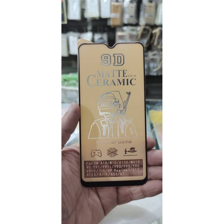 Oppo_A12/A12s Ceramic matte Temper Protector unbreakable antishock hybrid film 9D/11D/21D temper Fiber sheet glass