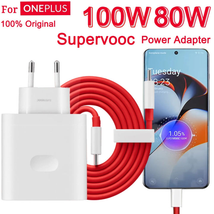 OnePlus SUPERVOOC 100W Charger Power Adapter for OnePlus 13 12 11 10T 10 Pro 9 Pro 9 8T Nord 2T Nord 4 3 Nord CE 3 Lite Open