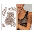 【Good-Love Store】Henna Tattoo Temporary Brown Henna Chest Hand Lace Henna Mandala Flash Tattoos Body Art Arm Fake Tatoo Men. 