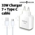 33W Infinix Original-Fast Charger-SuperFast Charger NOTE 11,12, HOT 20, 30, 40, Zero 30 , Zero 40. 
