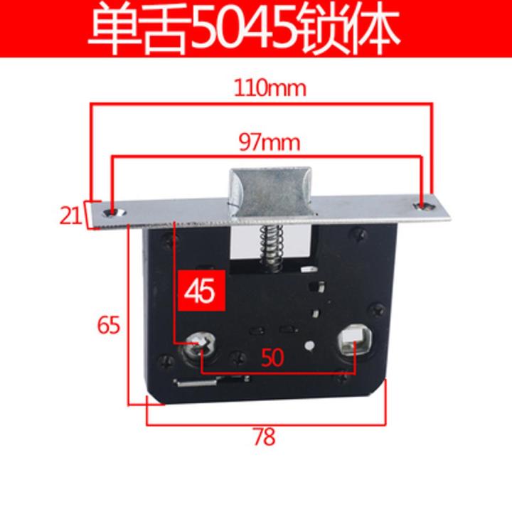 Keyless old-fashioned bathroom door lock body aluminum alloy door lock ...
