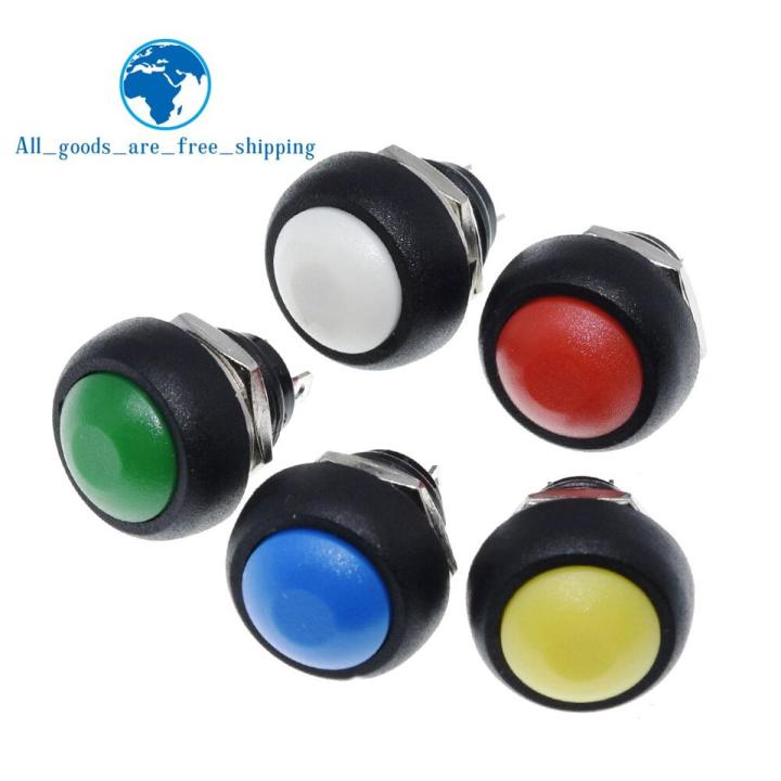 5Pcs Mini 12mm Waterproof Momentary ON/OFF Push Button Round Switch PBS-33B For arduino