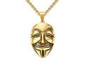 vendetta Mask necklace with chain for boy girl women. 