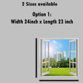 3D Window View Wall Sticker, Vinyl Decal, Wallpaper for Home Living Room Decor And Office Decor. 