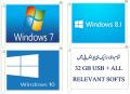 ALL WINDOWS X64_64BIT ( 7, 8.1, 10 )  ACTIVATED BOOTABLE 32 GB USB INSTALLER WITH ALL RELEVANT SOFTWARE. 