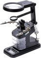 Electrica TE-803 Hands-Free USB Welding Magnifying Glass with 2.5X/4X/16X Lenses, 16 LED Lights, Solder Iron Stand Holder Station Magnifier. 