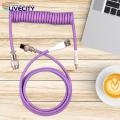 Keyboard Cable Extra-long Type-C to USB Coiled Gaming Keyboard Cable. 