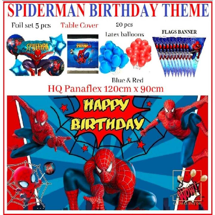 Spider man / BIRTHDAY DECORATION / BIRTHDAY THEME FOR BOYS /  BIRTHDAY DECORATION / birthday accessories / balloons for birthday / PARTY SUPPLIES / KIDS
