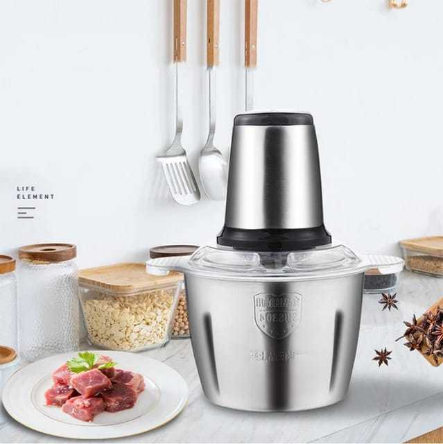3 Liter Chopper - 2 Liter  - hand blender - meat chopper - qeema machine - chopper machine electric - - kitchen accessories - hand chopper - grinder/mixer/blender machine - multi function food processor - 3L capacity - copper winding powerful motor