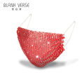 Korean version of women's face mask diamond glitter mask women's sequin glitter rhinestone mask reusable mask. 