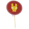 Iron Man Cupcake Topper - 2.5 Inch - Avengers Themed Party - Red - Boys - Pack Of 10. 
