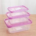 3 Pcs Round Plastic Bowls Set Food Container Freeze Microwave Oven Safe Air Tight Lid||high quality  box ||kitchen bowl set plastic||Food Storage Container Boxes. 