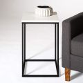 Open Square Wood Side Accent Living Room Small End Table, 16 Inch. 