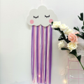 AlineYLingg Rainbow Hair Bow Holder Organizer for Girls Macrame Tassels Home Wall Hanging Hair Clip Hanger Storage Belt Kawaii Room Decor. 