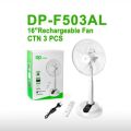 DP AC DC Rechargeable 16'' Inch 9 Speeds Fan Led Light F503AL. 