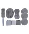 9 Pack Microfiber Car Cleaning Kit Towel Detailing Car Wheel Brush Waxing Sponge. 