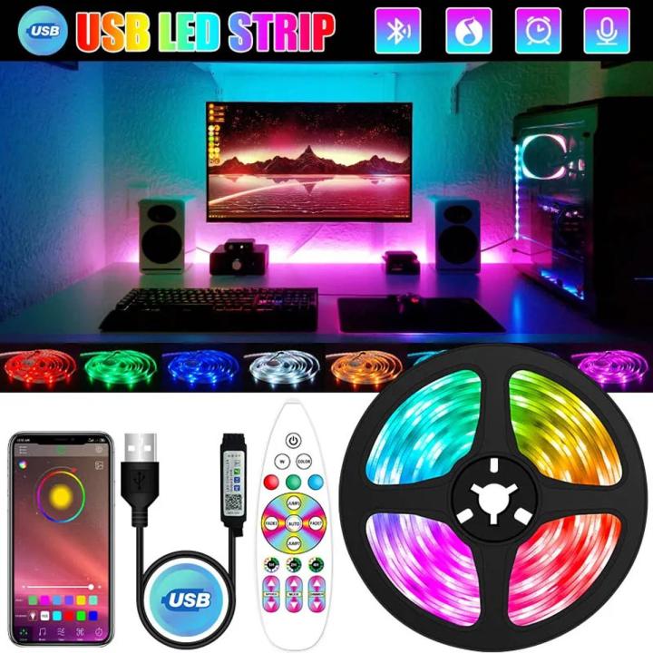 WIFI 5050 RGB Bluetooth Led Strip Lights 1M-5M 5V USB led strip TV BackLight Room Decoration Led Tape Diode Flexible Ribbon