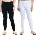 Pack of 2 Black White lycra Tights/leggings for ladies/girls/women Highly stretchable and comfortable leggings. 