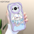 Hontinga for Redmi A3x Redmi A3 Back Cover Cute Cinnamoroll Cream Texture Phone Case Wavy Edge Soft Silicone Cover. 