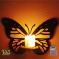 Decorative Butterfly Wooden Wall Shelf for Candles and Plants. 