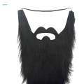Long Beard Costume Fake Mustache Fake Beard Mustaches Dwarf Gnome Beard Costume Accessories Dress Up for Party Cosplay Supplies , Black. 