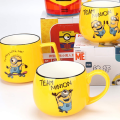 Ceramic Tea Cup Set – 1 pc of Cartoon Character Minion Oval Mug Set- Minions Coffee Cup Set. 