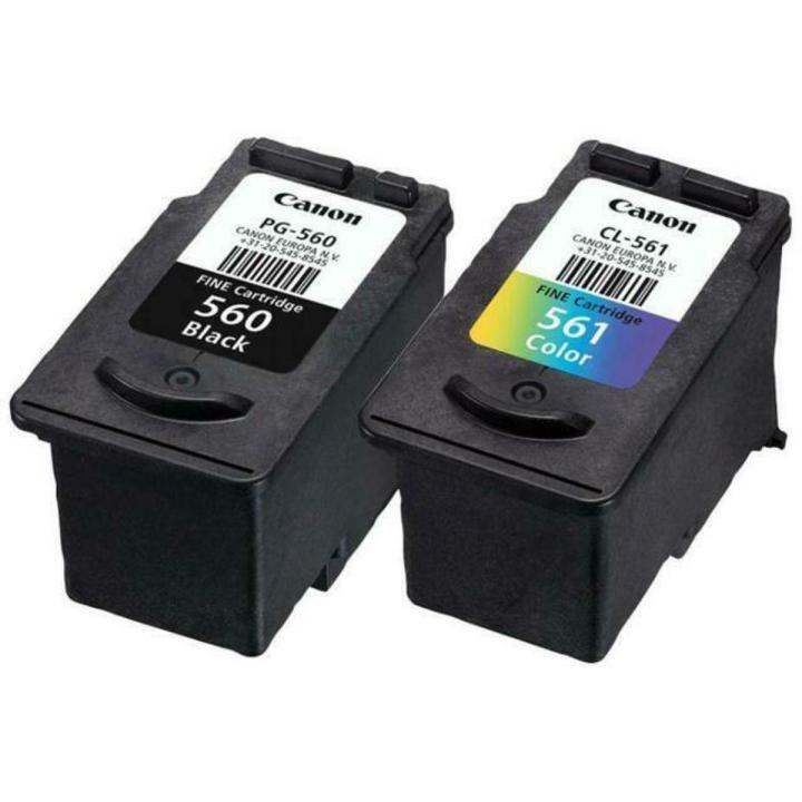 CANÒN 560 561 XL Ink Cartridges, PG-560 CL-561 XL Remanufactured for Canon 560 561 XL Ink Cartridges, for Canon Pixma TS5350 TS7450 TS5351 TS5352 TS5353 TS7451 (1 Black, 1 Colour)