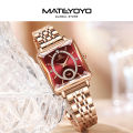 MATEYOYO Women Watch Diamond Steel Wristwatch Elegant Gifts Fashion Ladies Watch Small Clock Steel Band Quartz Wrist Watches Casual Festival Gift with Exquisite Box. 
