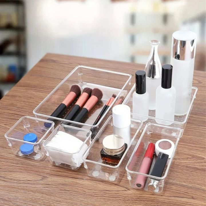 Clear%20Plastic%20Organizer%20Bathroom%20and%20Vanity%20Acrylic%20Organizer%20Clear%20Drawer%20Trays%20Cosmetic%20Transparent%20Storage%20%20Non-Slip%20Sets%20,%20Makeup%20Bins%20-%20Image%202