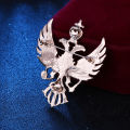 Russian double-headed eagle badge domineering animal crown eagle brooch men's suit jacket pin alisell foreign trade chest. 