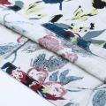 OIMG Vintage Women Loose Cotton Dress Ethnic Floral Print Pockets Short Sleeve Casual Midi Long Dress White. 