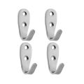 Pack of 4 Stainless Steel Hooks, Wall Hooks Coat Hooks for Wall, Hooks for Hanging, Steel Hooks for Bathroom, Kitchen, cloth hanger , peg, Door or Wall Hanger & Robe Towel Hook with screws.. 