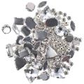 130 PCS Glass Rhinestones Sew on Rhinestones DIY Craft Jewelry Making Mixed Shapes Crystal Clear Rhinestones for Crafts Flatback Silver Claw Rhinestone Applique Shoes. 