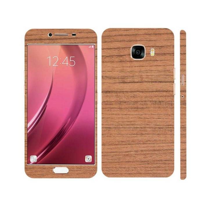 Samsung Galaxy C5 Rose Wooden Texture Mobile Skin