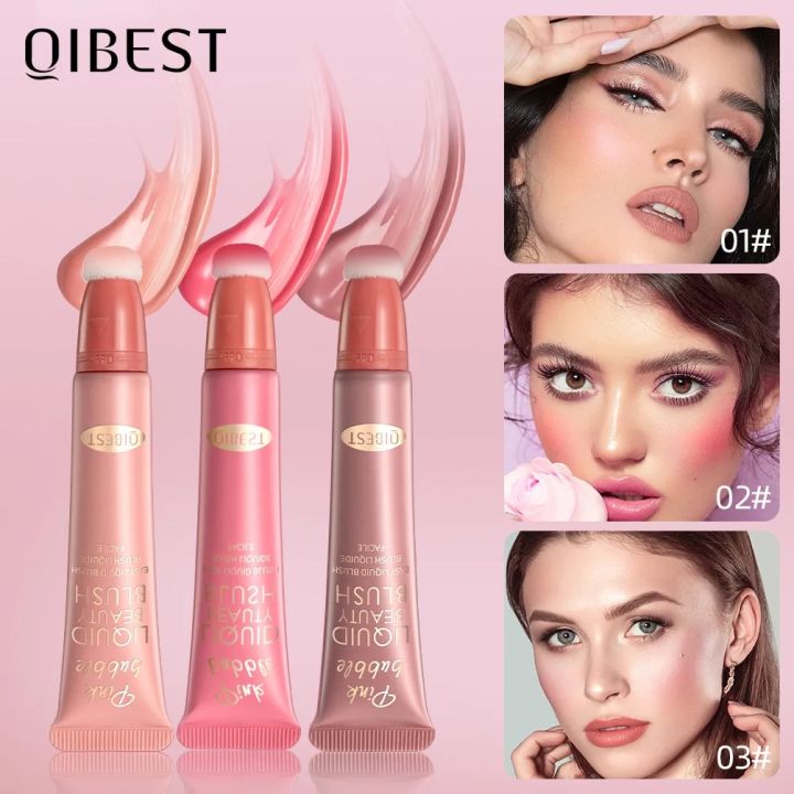 QiBest Moisturizing Liquid Blush Multifunctional Makeup Pen Naturally Holds Makeup and Brightens Matte and High-gloss