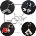 100 Key Rings with Chain and Open Jump Rings for Crafts - Bulk Metal Key Chain Ring Base for DIY Keychain Making. 