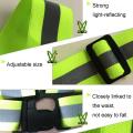 Green Adjustable Safety Tools DIY Visibility Reflective Vest Waistcoat For Cycling Running. 