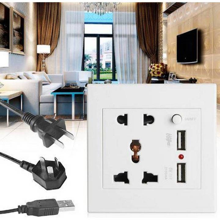 Dual USB Universal Socket
