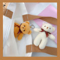 Cute Stuffed Animal Bear Pendant Plush Teddy Bear Keychains Small Cute Teddy Bear PINK , PURPLE & BROWN RED (with key-Chain & Lock-Chain). 