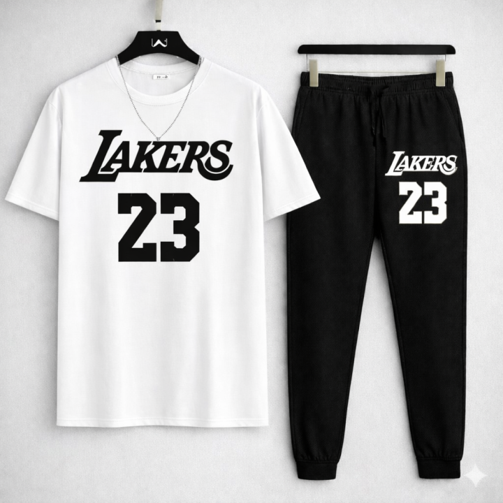 🔥 LAKERS Men’s Summer Tracksuit – 2 Piece T-Shirt & Jogger Set | 6 ...