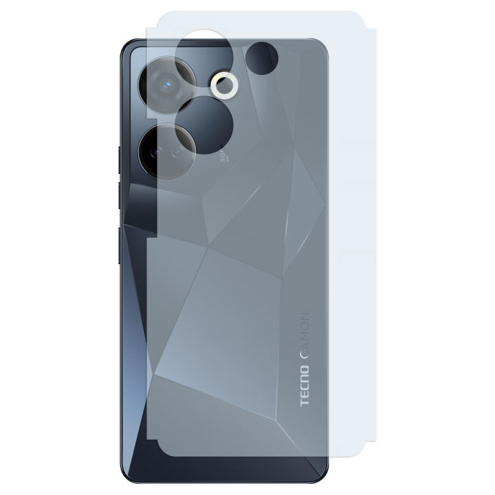 Tecno Camon 20 Back Protector Carbon Fiber Matte Soft Skin Sheet For Tecno Camon 20